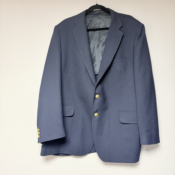 Stanley Blacker‎ Mean Navy Blue Blazer Size 48R